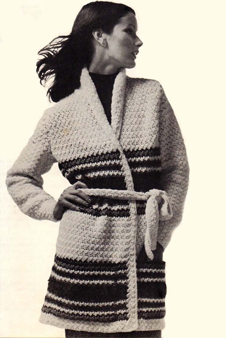 Crochet Pattern Womens Long Sweater Coat Crochet Pattern