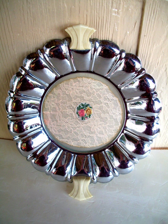 AS IS Vintage Metal Tray Wall Hanging With by Lionfishvintage