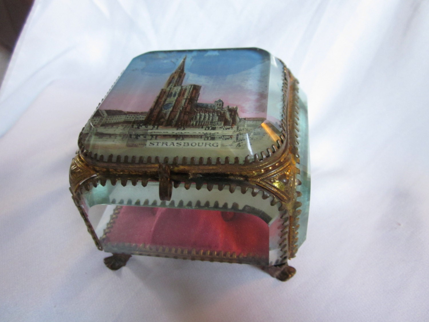 Vintage Glass Jewelry Box 6