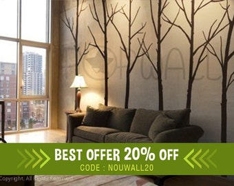 Wall Decal Winter Tree Wall Decal, living room, bedroom Wall decals Wall Sticker art, wall design - 036
