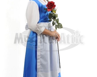Custom Boutique Halloween Beauty and the Beast Provincial Girl Size Costume Dress for BELLE