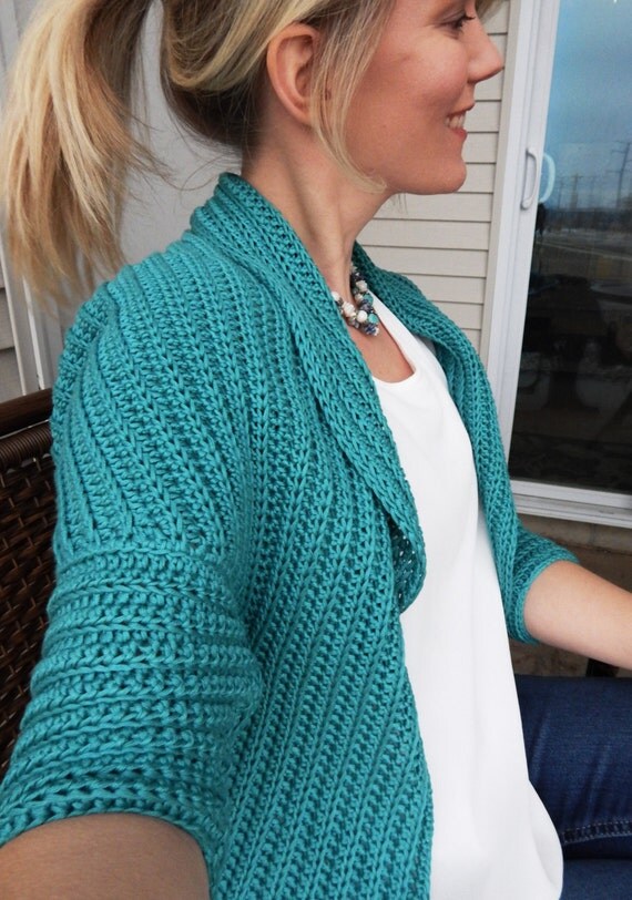 pattern crochet jacket cocoon on Etsy SaraKayHartmann Cardigan Chloe A Pattern by Crochet