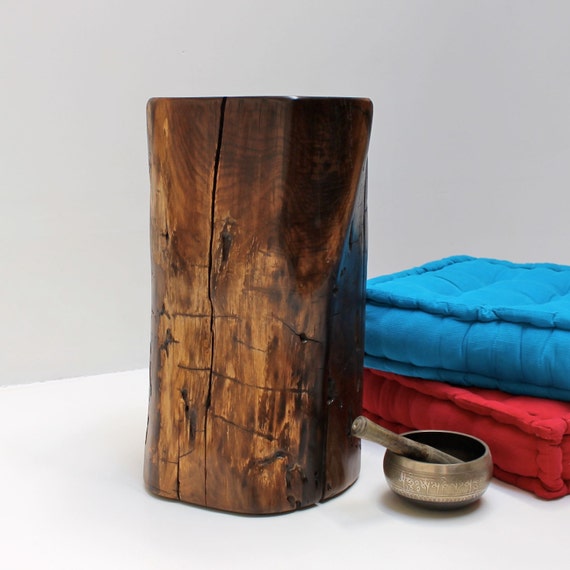 Walnut Tree Stump End Table Side Table Nightstand Furniture