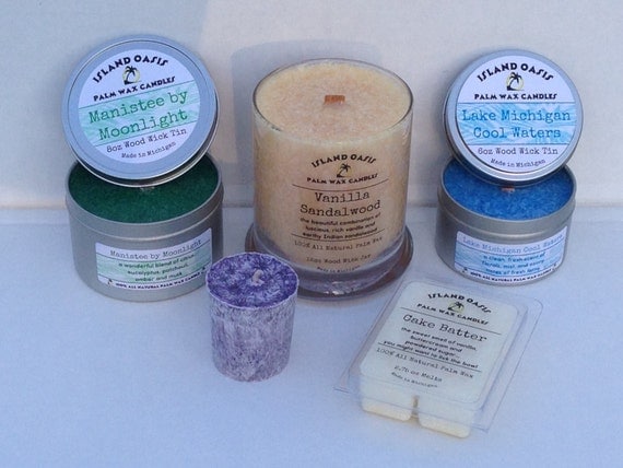 Items similar to Palm Wax Candles on Etsy