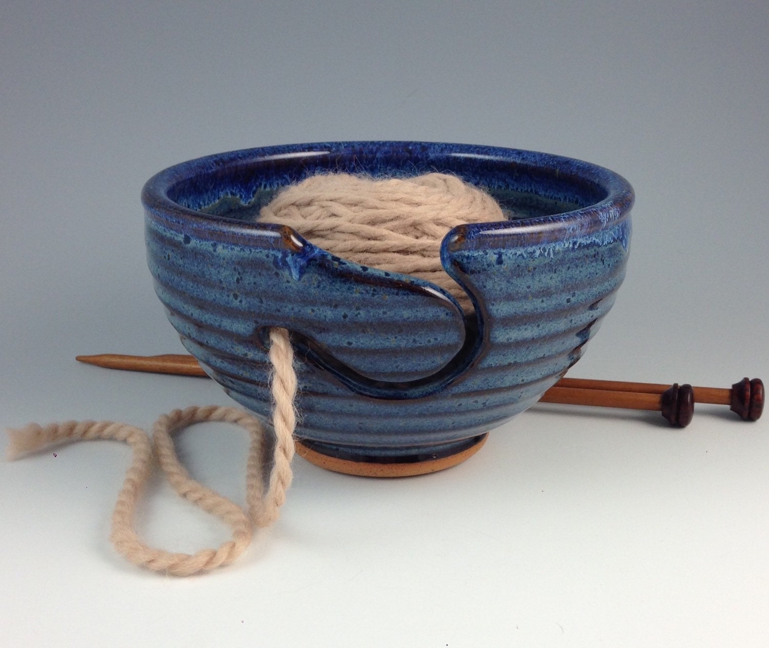 Yarn Bowl Knitting Bowl In Stock Pottery Ceramic by nealpottery