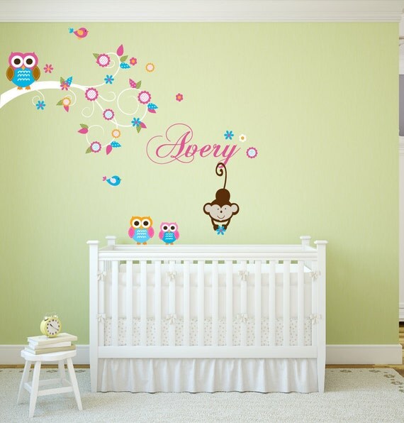 Children wall decal Vinyl tree decal Swirl by wallartdesign