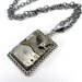 Steampunk Necklace - Silver Square Antique Watch Pendant - Upcycled Mechanical - Industrial, Steampunk Jewelry by compassrosedesign