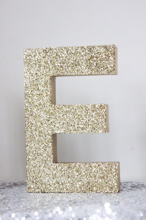 three 16 glitter letters glittered gold silver free