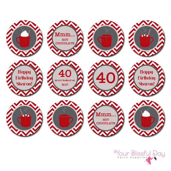 PRINTABLE Hot Chocolate Party Circles #109 Il_570xn