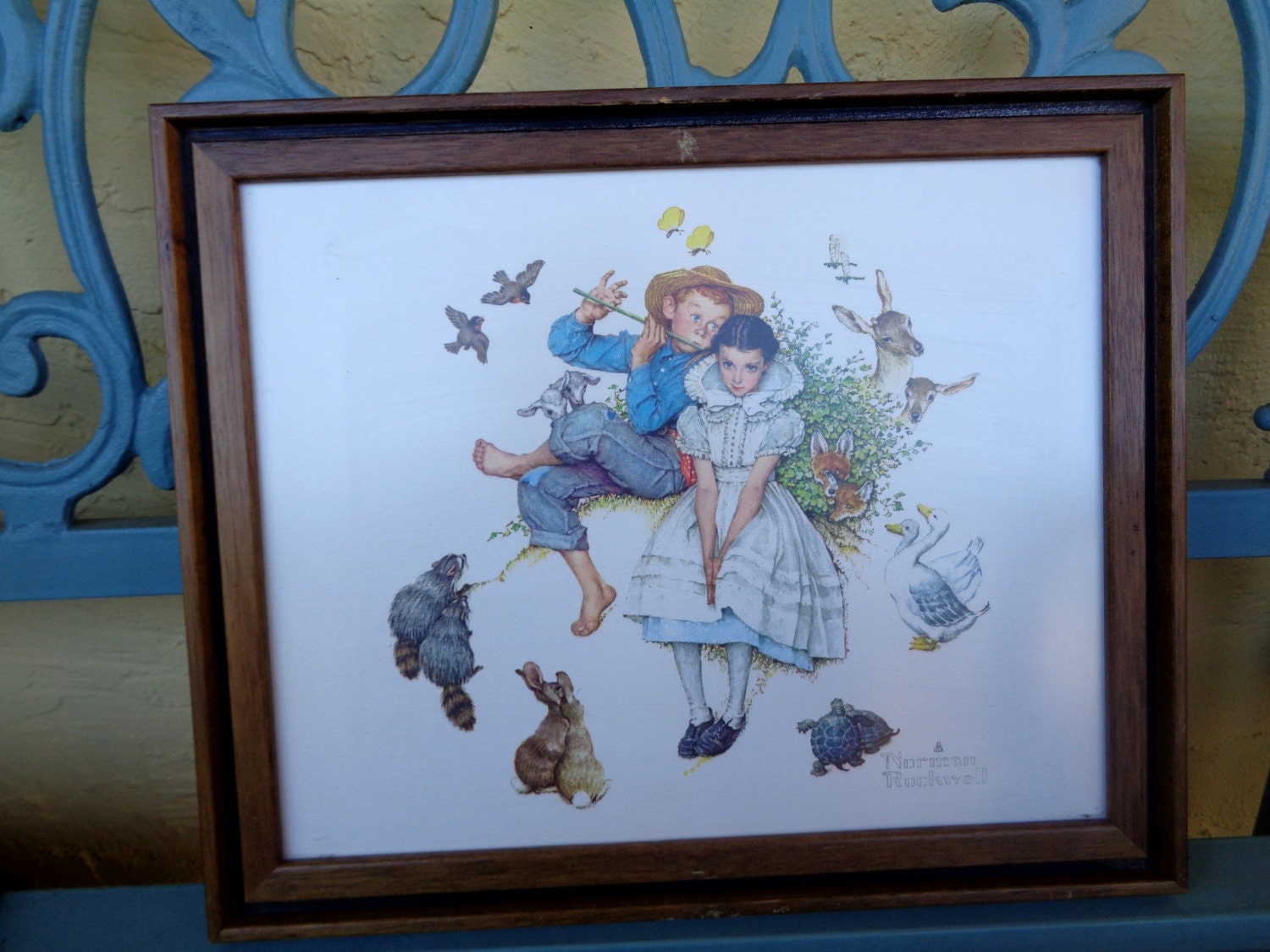 Vintage 12 x 14.5 Framed Norman Rockwell Art Print