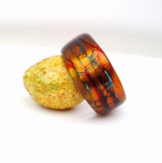 Vintage Lucite Bracelet Psychedelic Sculptural by WhimzyThyme