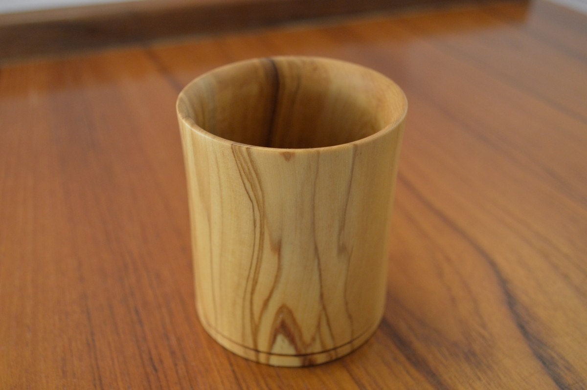 Olive Wood Drinking Cup Wooden Drinking by AntonisWoodCreations