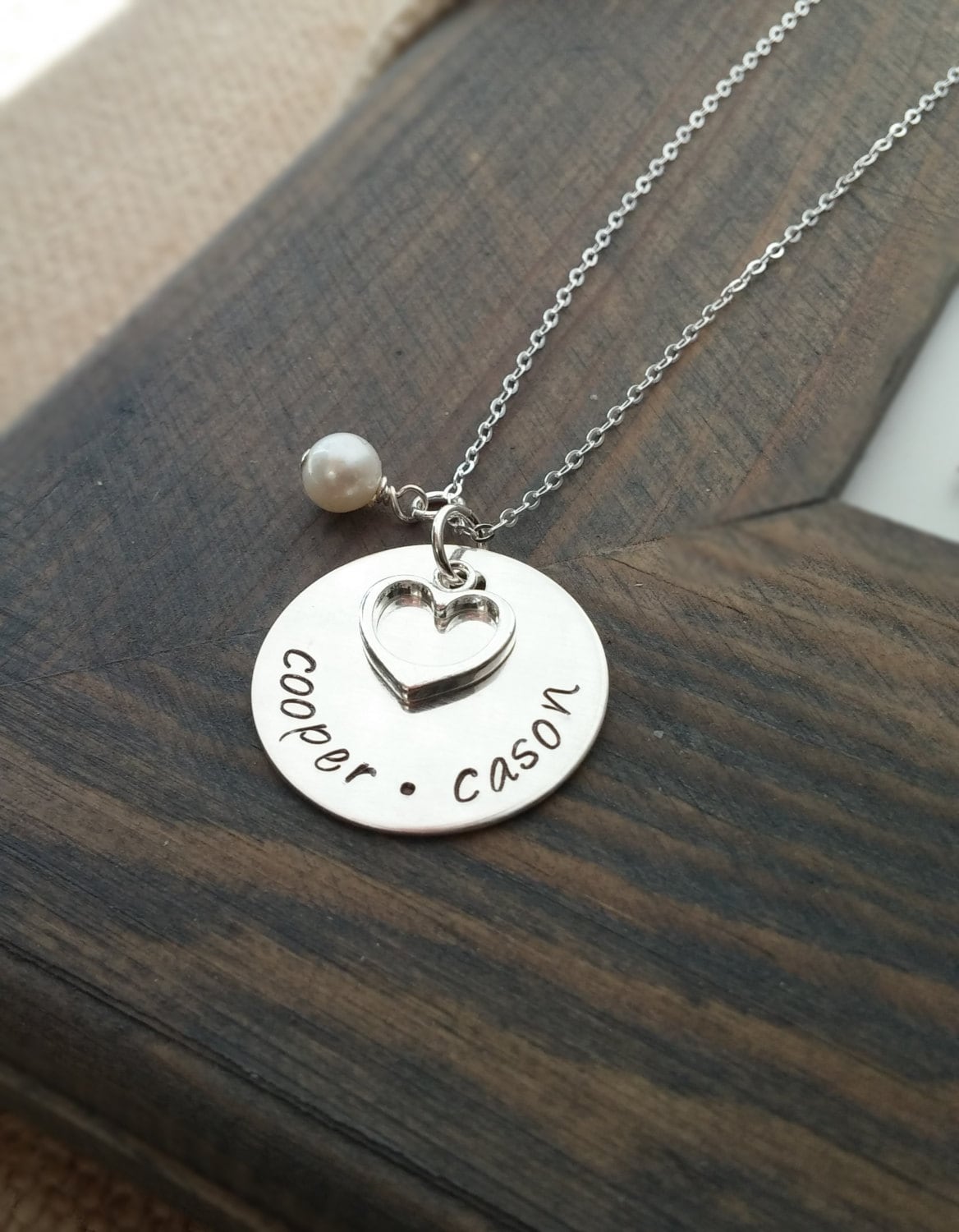 Hand Stamped Jewelry // Personalized Necklace // Necklace with