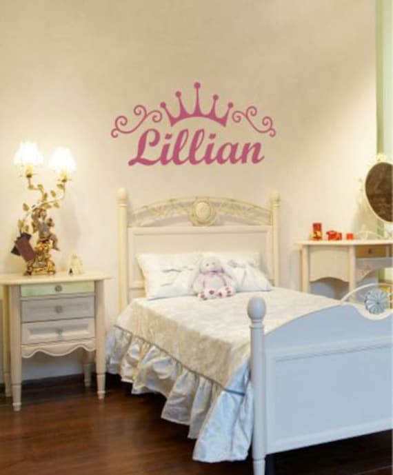 Personalized Princess Wall Decal girl's room decor