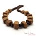 Beaded Wood Necklace, Beaded Necklace, Brown Wood Necklace, Brown Beaded Necklace