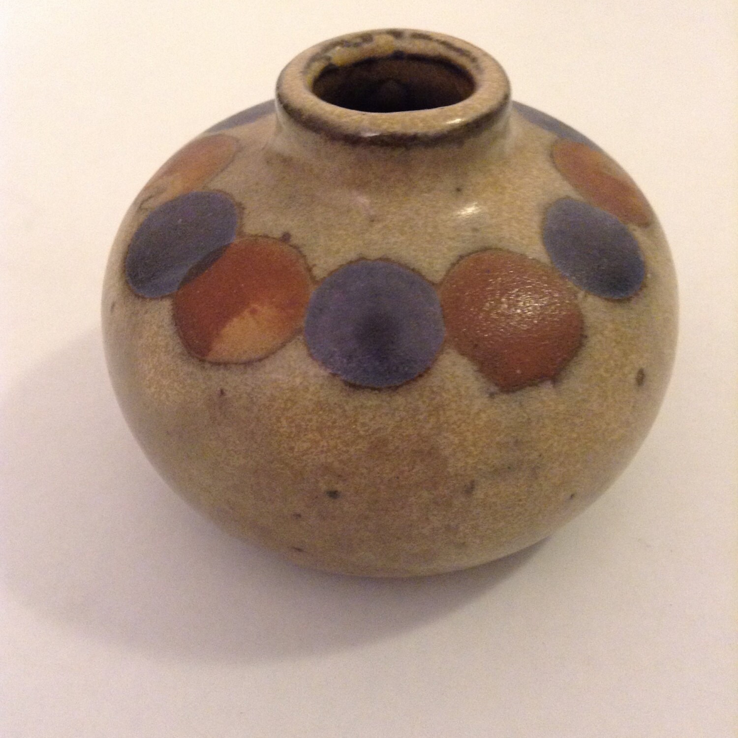 Vintage Modern Art Pottery Vase. 1960's Weed Pot. Made