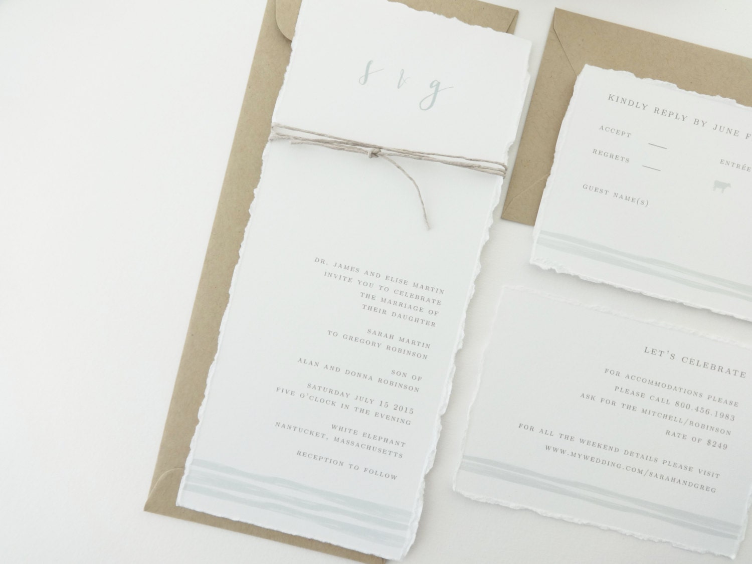 Hand Torn Invites Onepaperheart Stationary Invitations