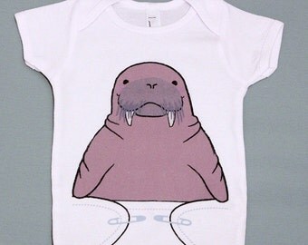 Funny Baby Clothes - Walrus Baby Onesie - Unique Onsie