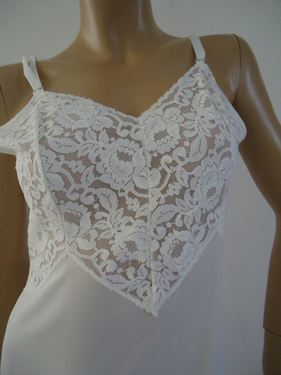 Wide Lace Full White Slip Aristocraft by Superior Vintage