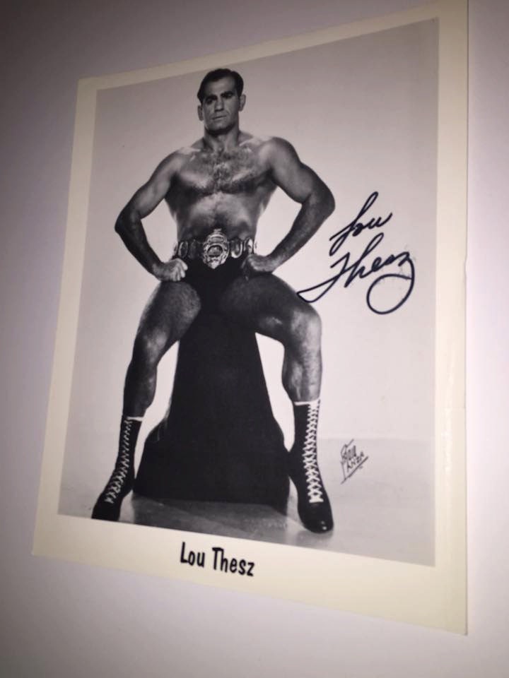 signed Lou Thesz 8x10 wrestling promo photo by AllNightGarageSale