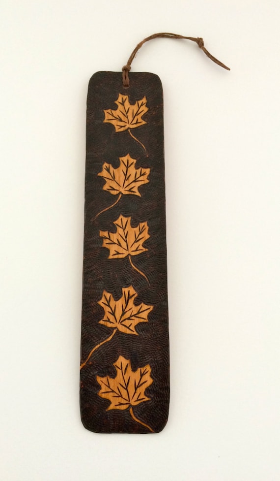 Cherry Wood Small Maple Leaf Bookmark Maple Leaves Bookmark