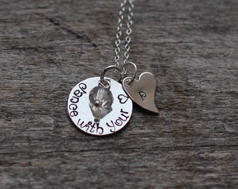 Hand Stamped Sterling Silver Dance Necklace