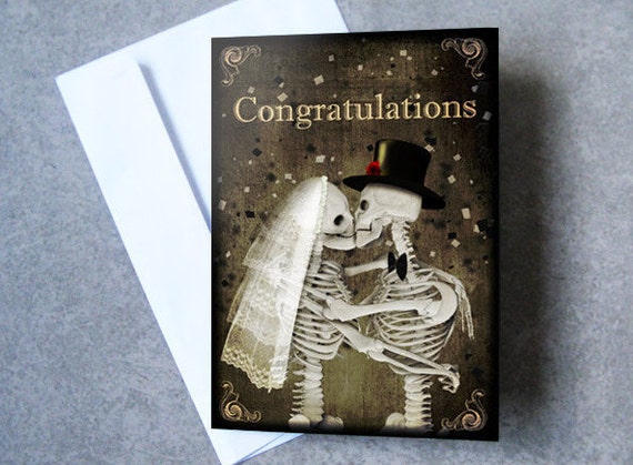 Greeting CardskullskeletongothicCongratulations