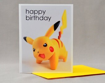 Pikachu Pokemon Birthday Card