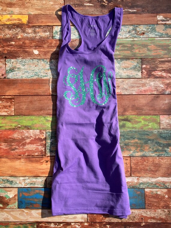 Glitter Monogrammed Swimsuit Coverup by PoshPrincessBows1 on Etsy