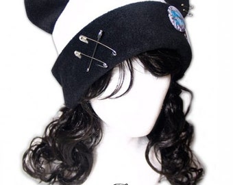 Panda Punk Fleece Hat Anime Cosplay Punk JRock