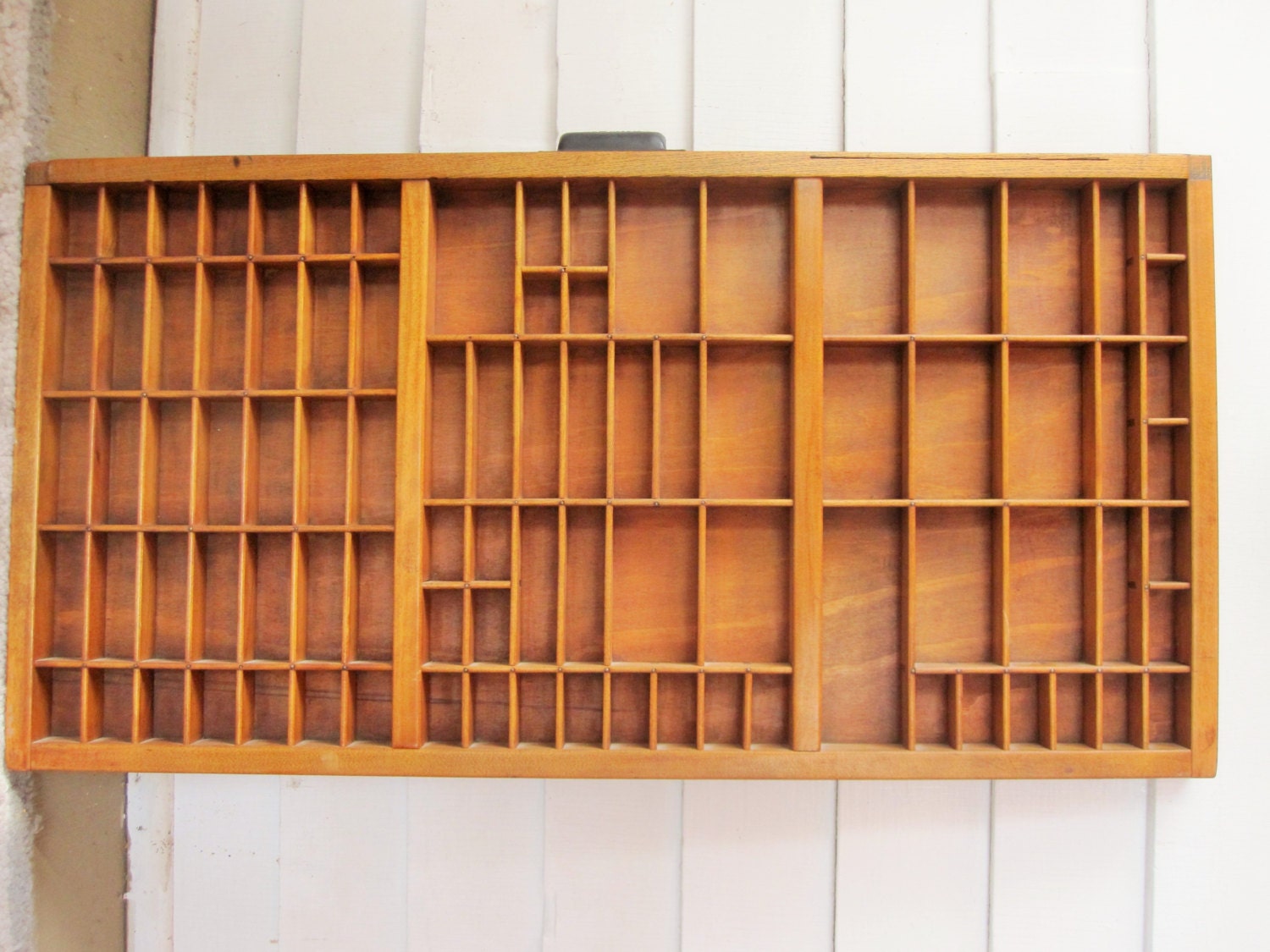 Dark Blonde ‘Hamilton’ Wood Printer’s Drawer With Grip Lots of Nooks