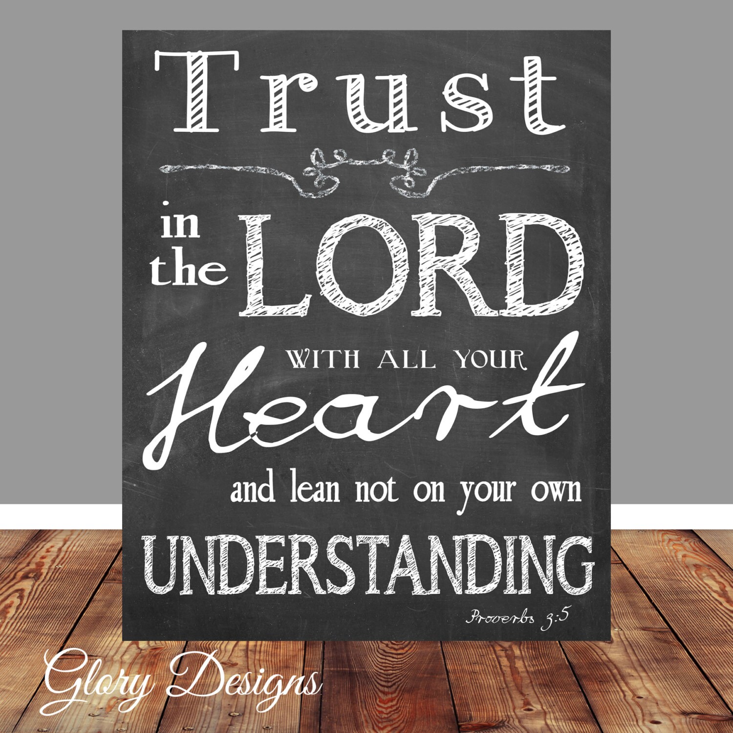 Bible Verse Scripture Printable Scripture art Chalkboard