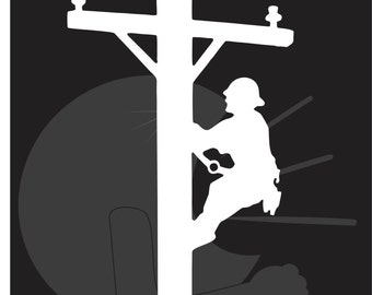 Lineman 6 inch Vinyl Decal