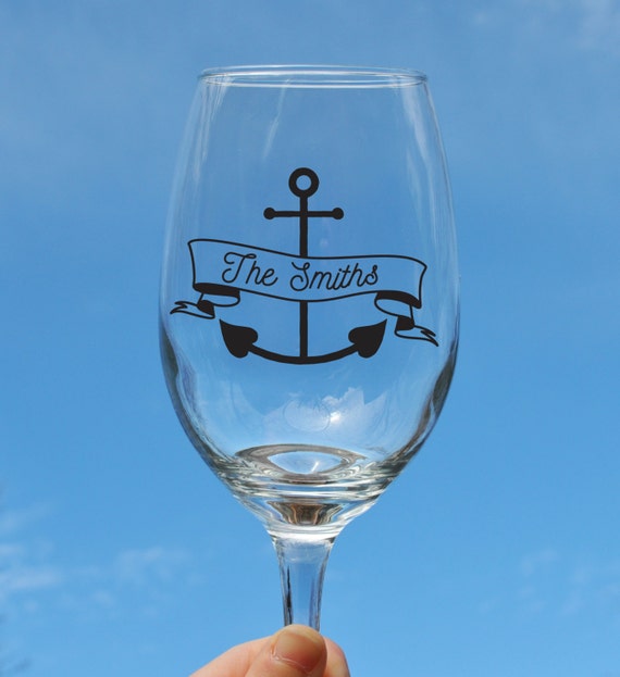 Items similar to Custom Personalized Wine Glass Decals on Etsy