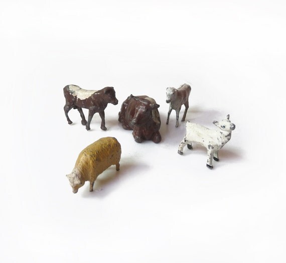Lead Farm Animal Toy Vintage Miniature Toys Collectibles Toys