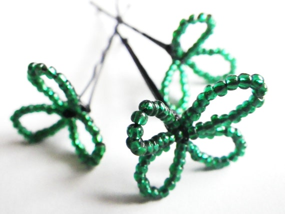 Lucky Clover Hair Pins from CassieVision