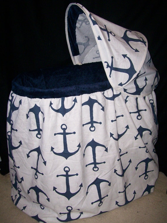 Anchors Bassinet Cover