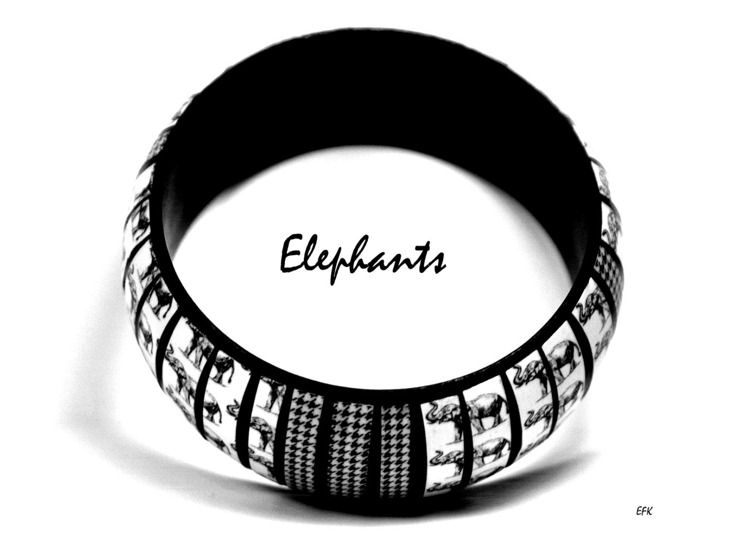 Elephant Bracelet Customizeable Elephant Jewelry by EFKwearableart