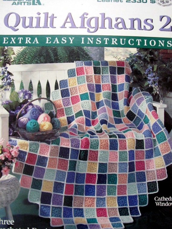 Quilt Afghans 2 Leisure Arts 2330 Crochet Quilt Pattern