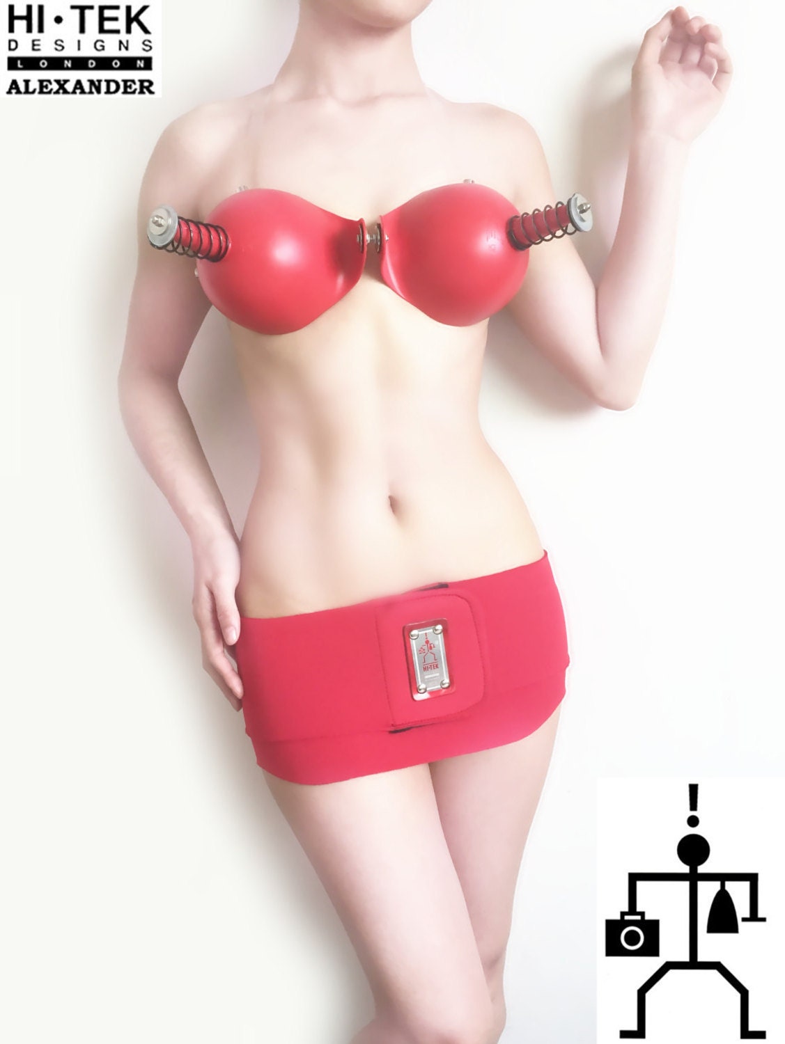 Hi Tek Alexander women's cosplay dancewear unique bra steampunk gothic red for fashion show styling film music steampunk buy now online