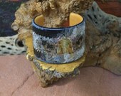 Eagle Eyes Blended Within An Eagle Feather Native American Beaded Cuff Bracelet With A Steel Gray Background by LJ Greywolf Eagle Eyes Blended Within An Eagle Feather Native American Beaded Cuff Bracelet With A Steel Gray Background by LJ Greywolf