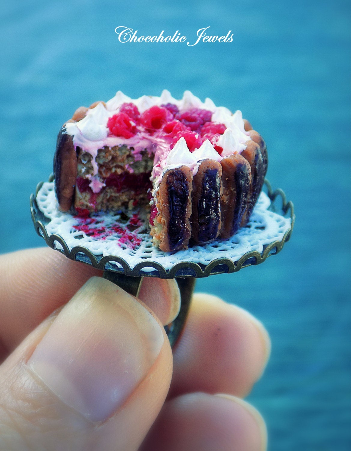 Raspberry Charlotte cake ring Gateau ring adjustable brass