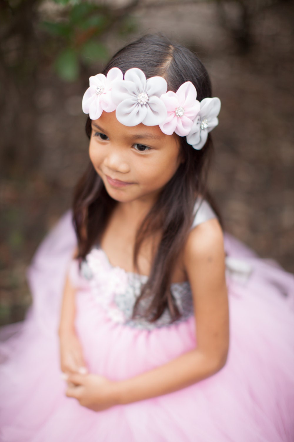 flower-girl-headband-pink-grey-headband-pink-gray-flower-girl-spring