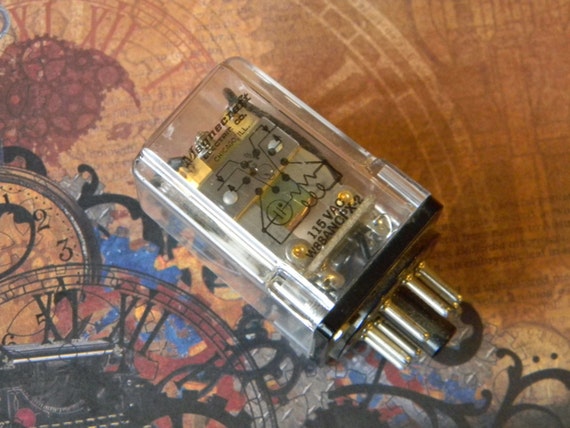 Vintage Magnecraft Magnetic Relay Tube - Functional Steampunk Crafting Part - Part W88ANCPX2 by CuriosityShopper steampunk buy now online
