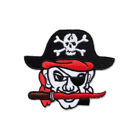 Pirate Patch Pirate Embroidered Iron on Patch / by craftsisterday
