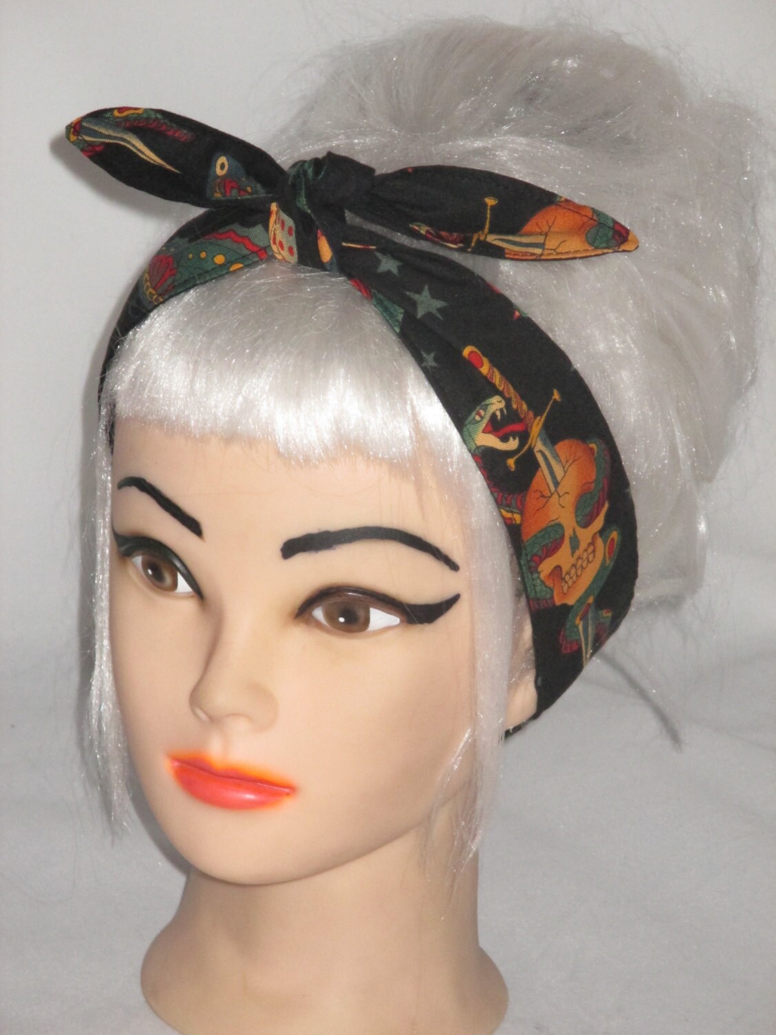 Head Scarf Rockabilly Pinup Vintage Retro Style Head scarf