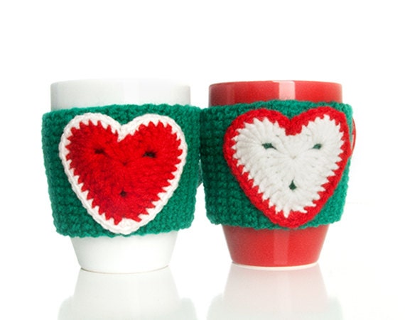Christmas Crochet Mug Cozy, Christmas gift, Mug warmer, mug holder 