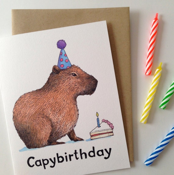 Capybirthday Happy Birthday Capybara Card