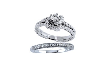 nautical wedding ring set