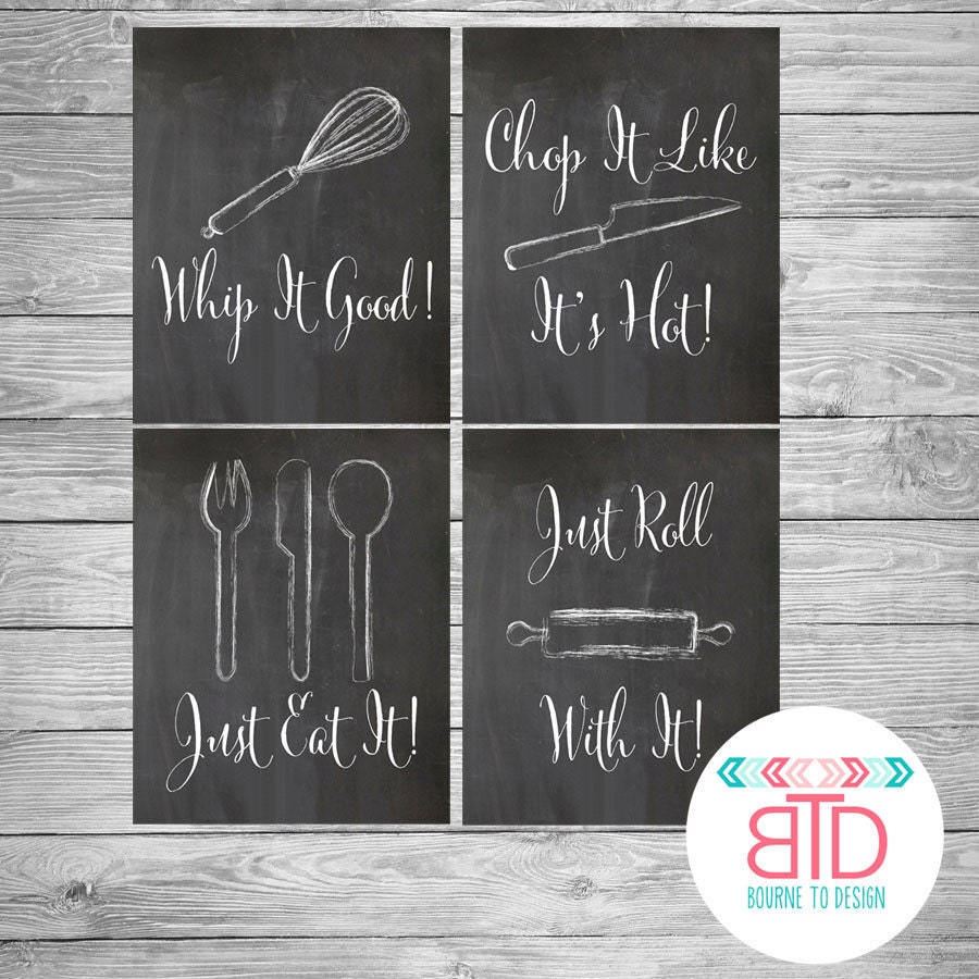 Kitchen Decor Kitchen Utensil Art Kitchen Wall Art